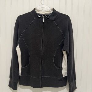 Women's Straight Down Gray and White Jacket Large Golf